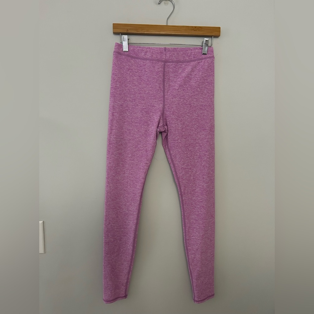 ALO Yoga Heathered Pink High-Rise Leggings - Slim Fit - Picture 2 of 7